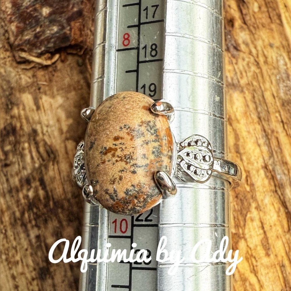 Alquimia Silver Ring with picture jasper